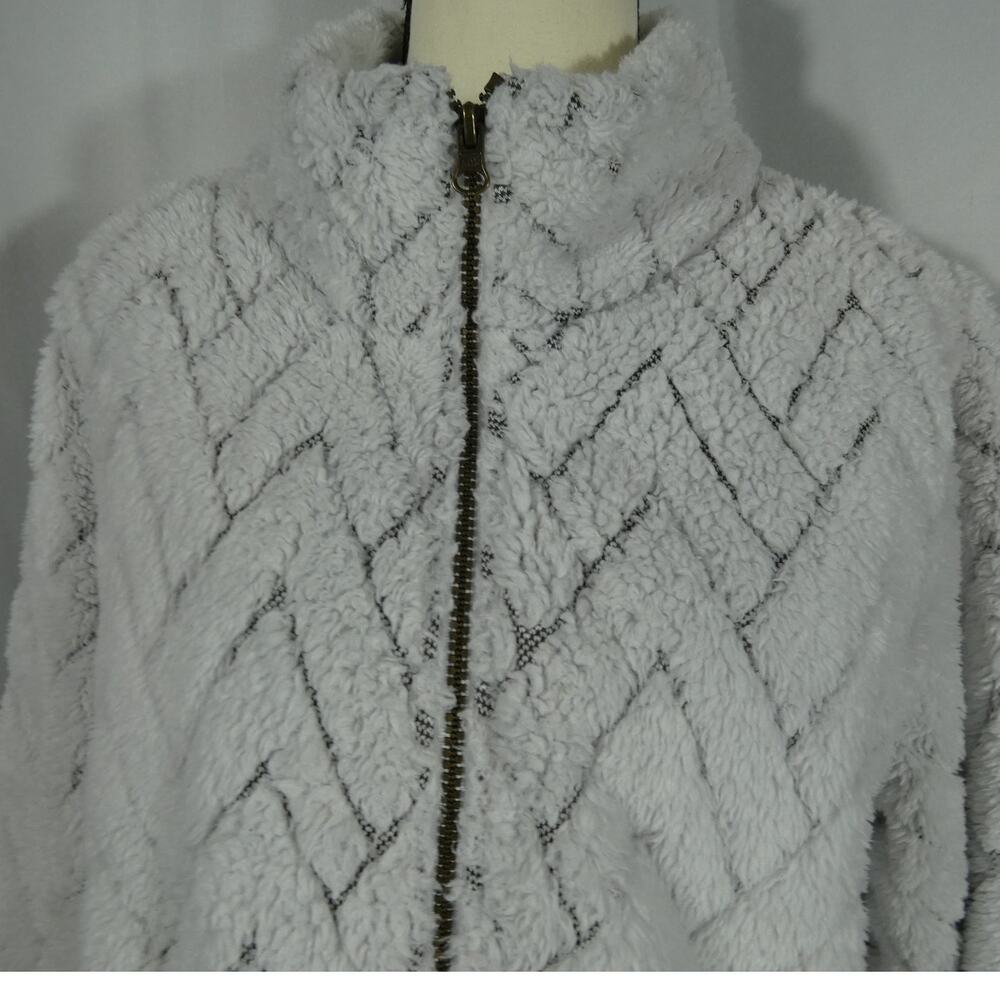 St. John's Bay Active Women's  Large Zip Up Fleece Jacket Pockets Casual - Picture 3 of 7